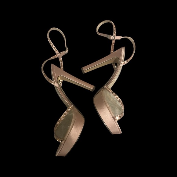 Nina Rose Gold Open Toe Heels - Picture 4 of 5